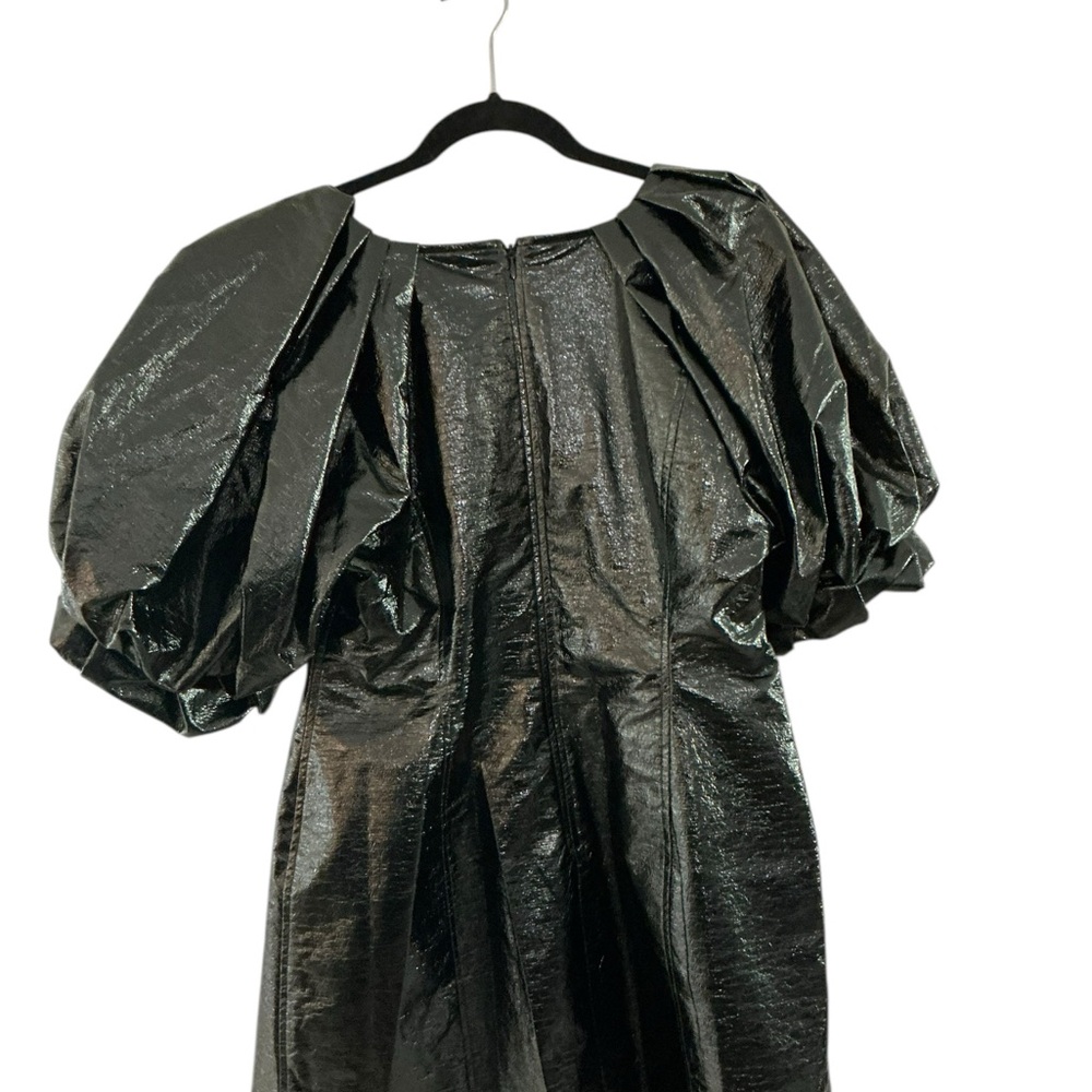 A.L.C. Black Mini Dress with Puff Sleeves - Picture 6 of 8
